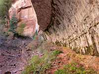 Overhanging cliff