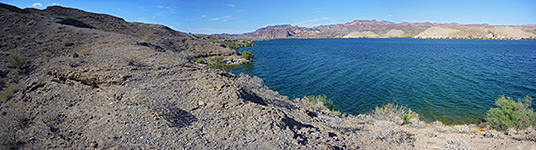 Barren shoreline