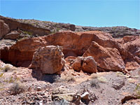 Reddish rocks