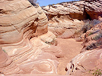Angled sandstone