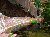 Water-carved cliff