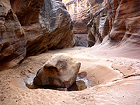 Boulder and pool