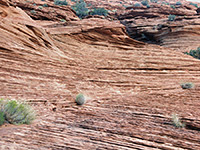 Weathered sandstone layers