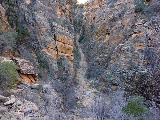 Entrance/exit ravine, east side of Bitter Creek