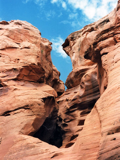 Shallow slot canyon