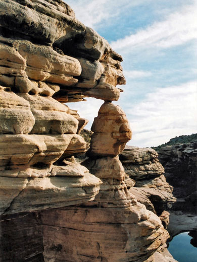 Rocks above the canyon
