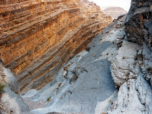 Angled strata in Fall Canyon