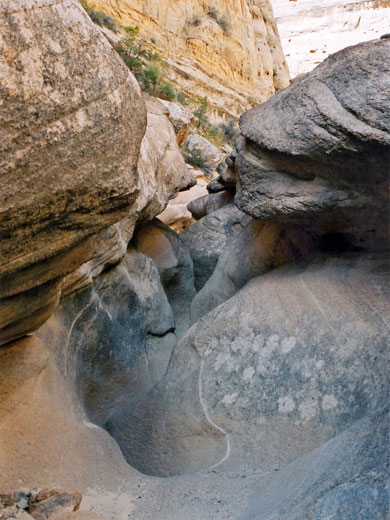 Smooth rocks, upper Forgotten Canyon