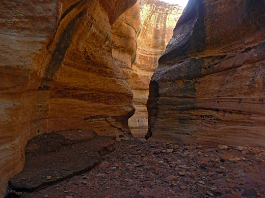 Narrow place in the canyon