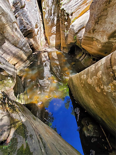 Blue pool in James Canyon