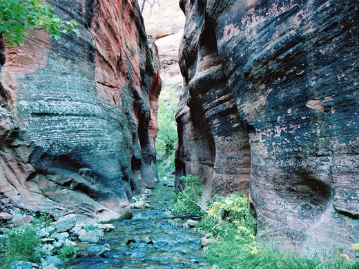 Passageway near the upper end of the narrows
