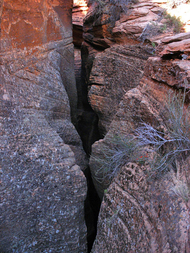 Above the lower narrows