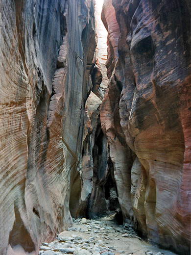 Narrow passageway in Mineral Gulch