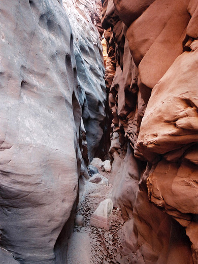 Pinkish orange rocks