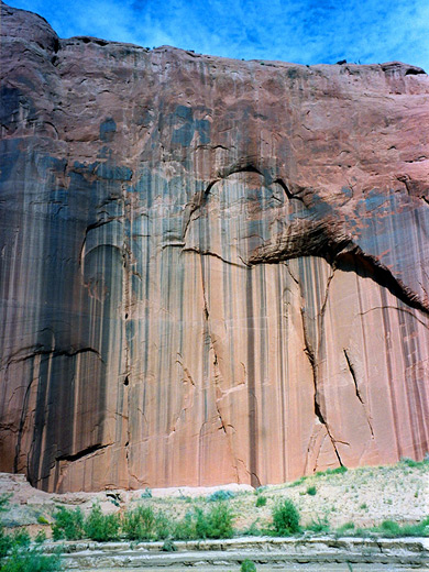 Sheer cliff near the Paria River trailhead