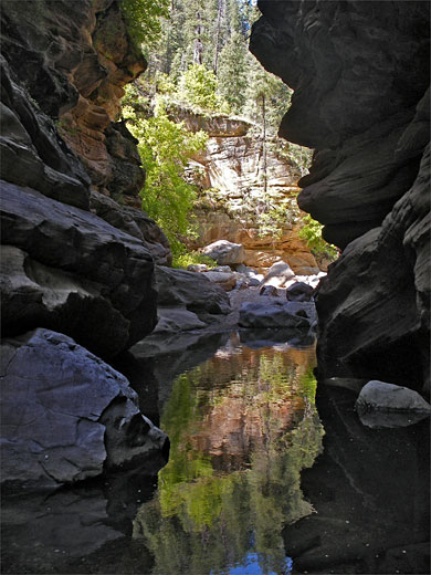 Long, enclosed pool
