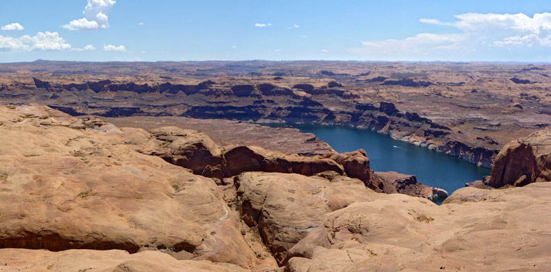 Lake Powell, to the southeast