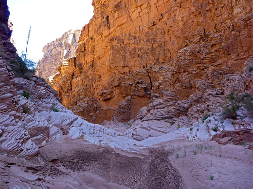 Jagged, fractured, thin-layered rocks