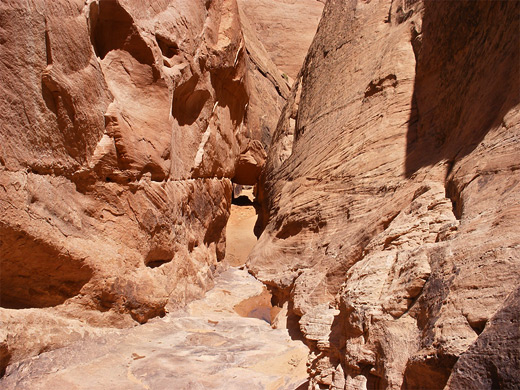 Flat-floored channel in Trail Canyon