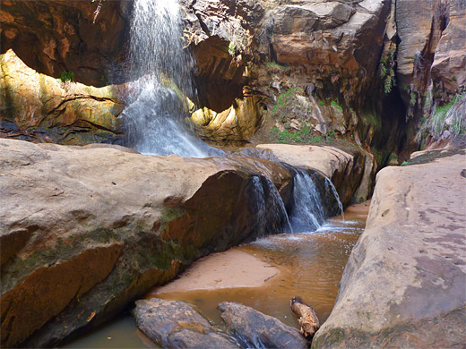 Sunlight on a waterfall