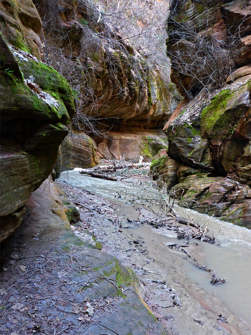 Approaching the waterfall