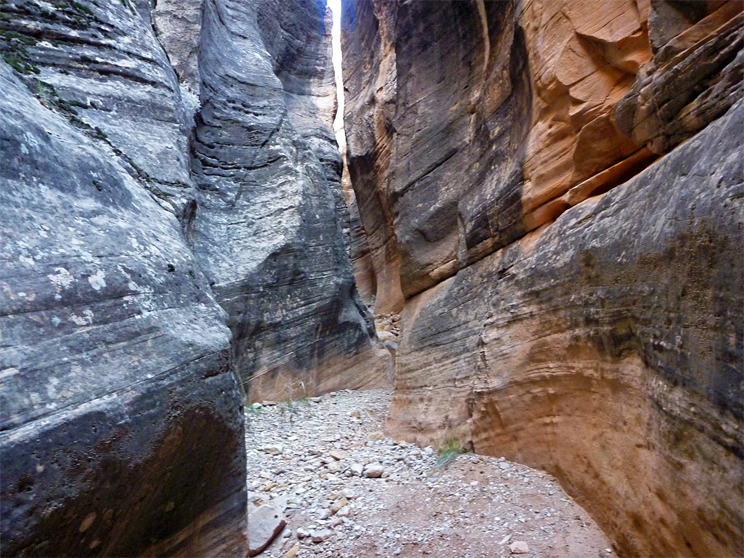 Grey and orange sandstone