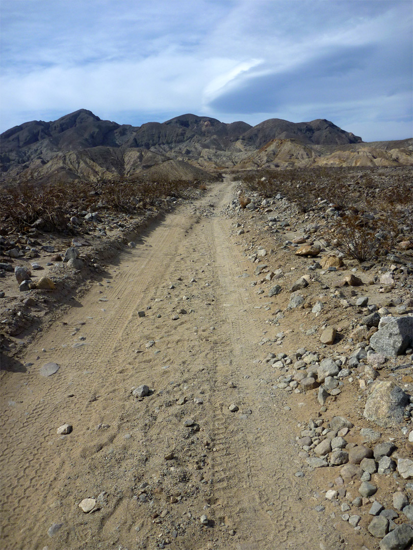 Straight section of the road