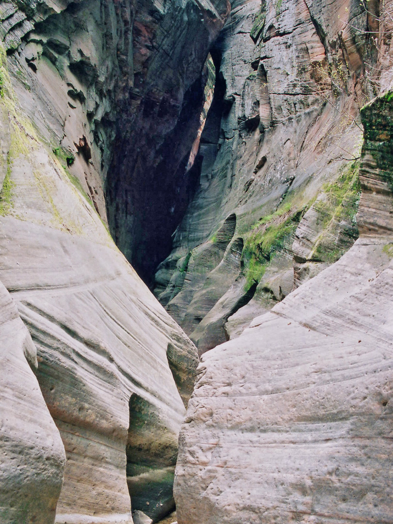 Overhanging cliffs