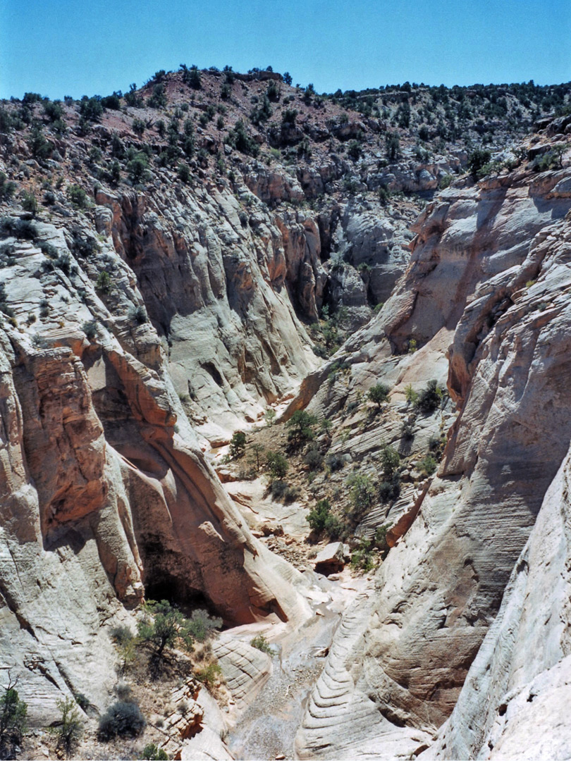 Lower end of the canyon