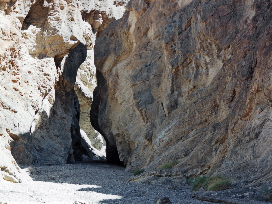 Overhanging cliffs