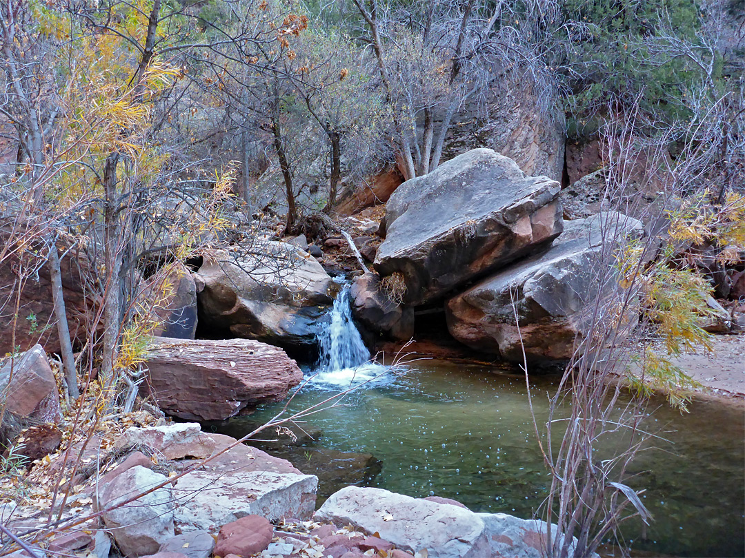 Boulders and pool