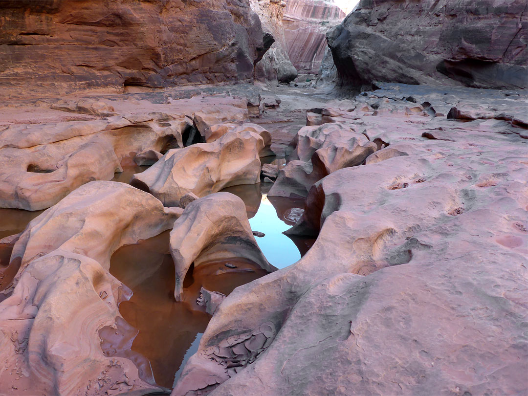 Pool and carved rocks