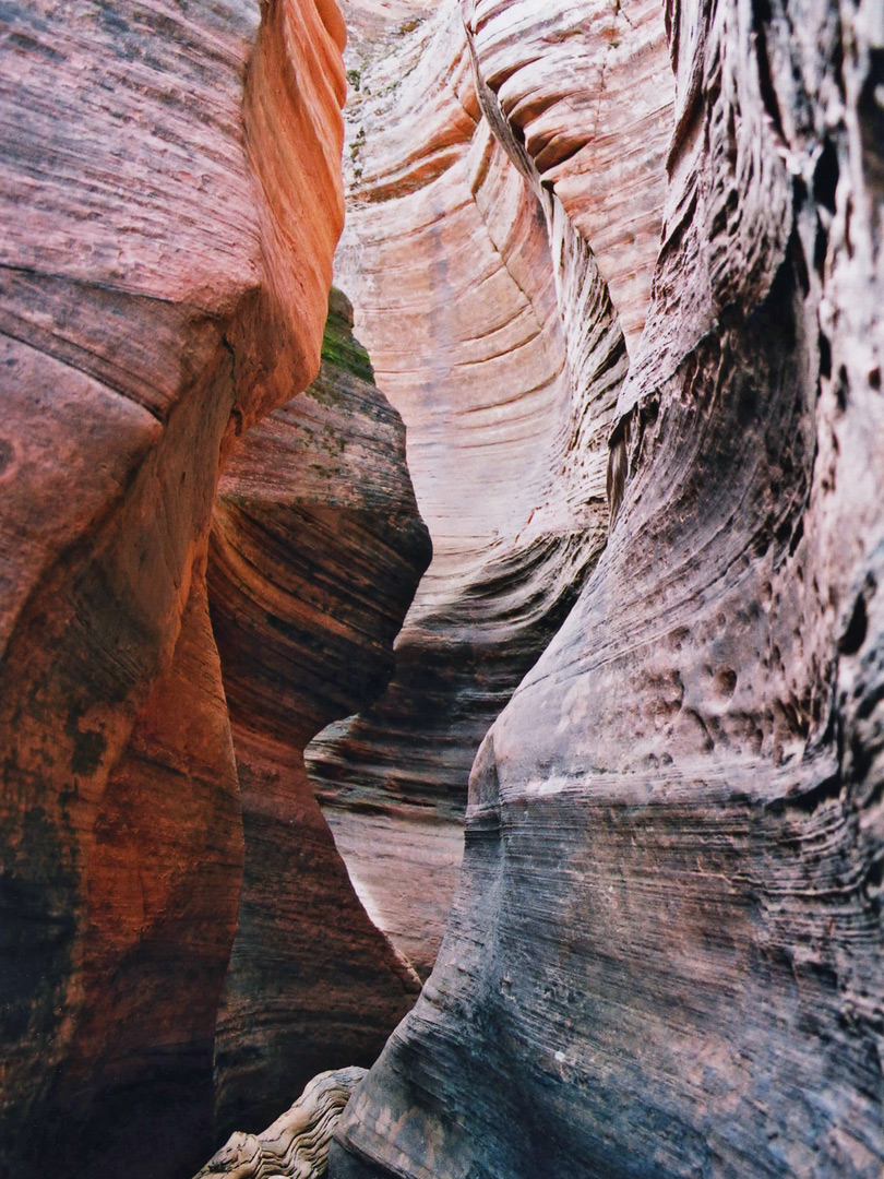 Textured sandstone walls