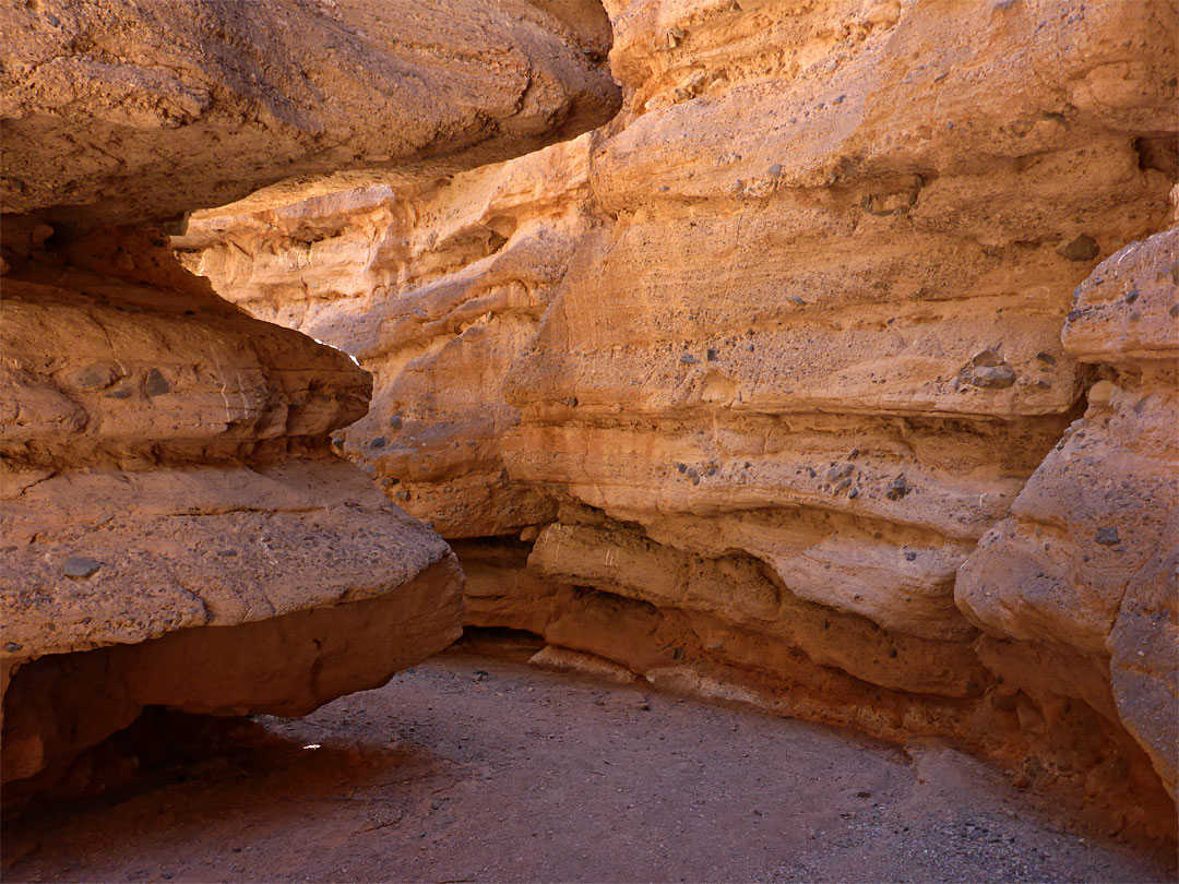 Protruding rock layers