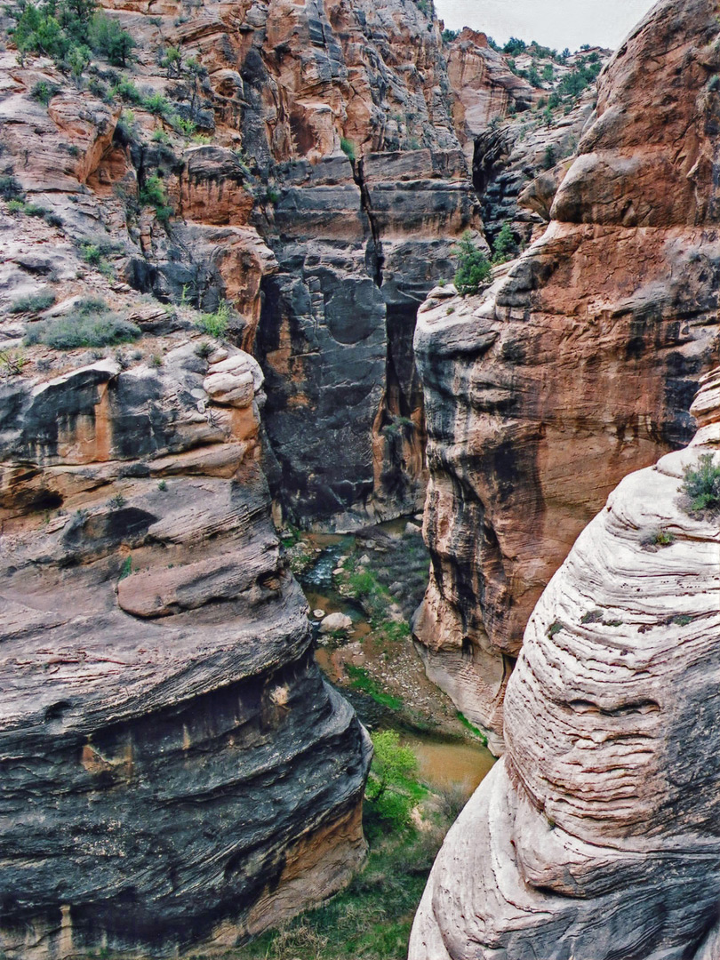 View above the river