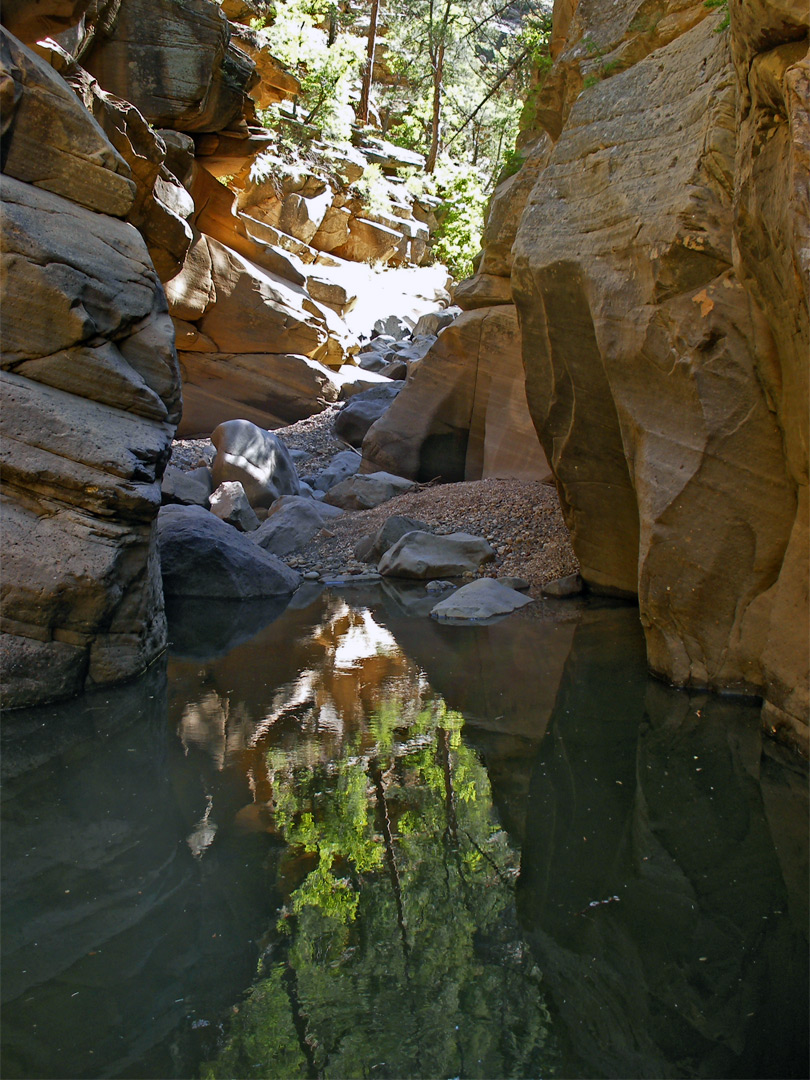 Pool and boulders