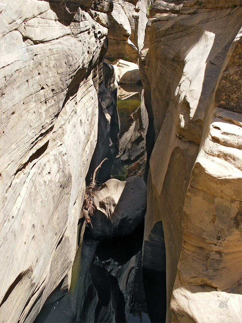 Watery slot canyon