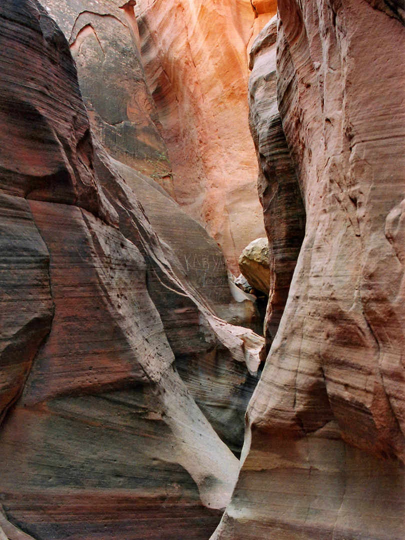 Red Hollow and Spring Hollow  slot canyons near Zion National Park  Utah