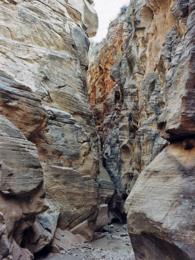Eroded canyon walls