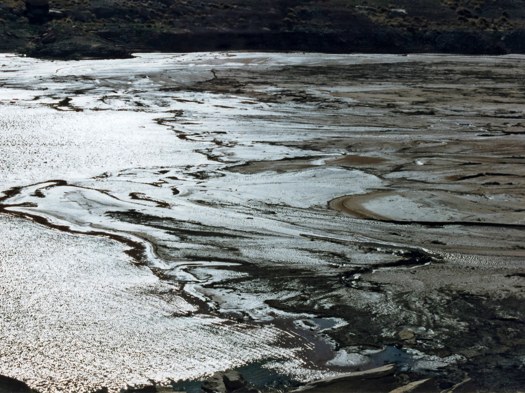 Mud flats at lakeside