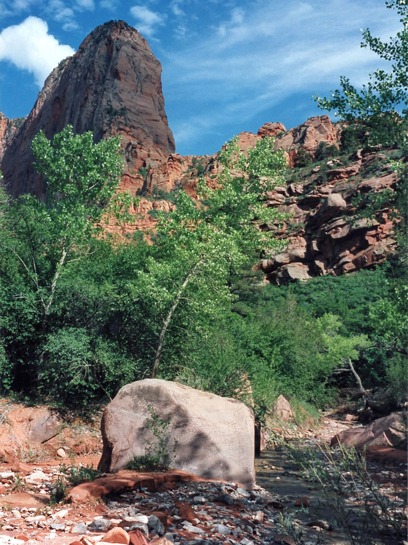 Boulder by the stream