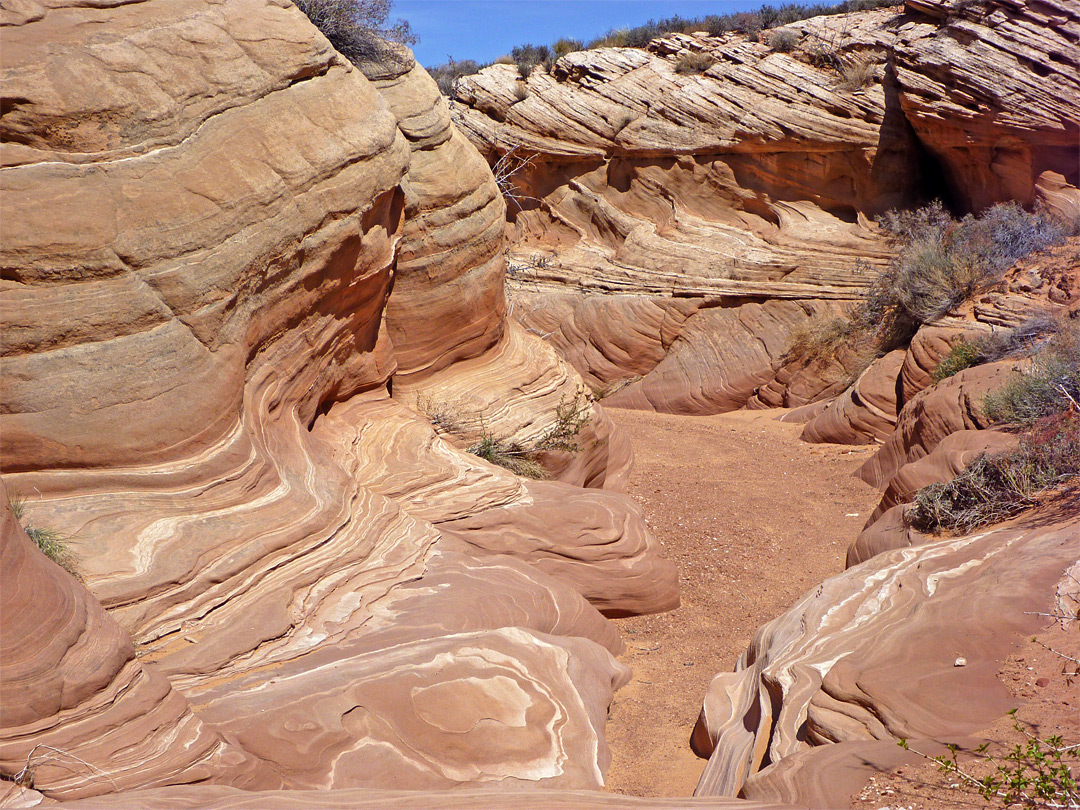 Angled sandstone