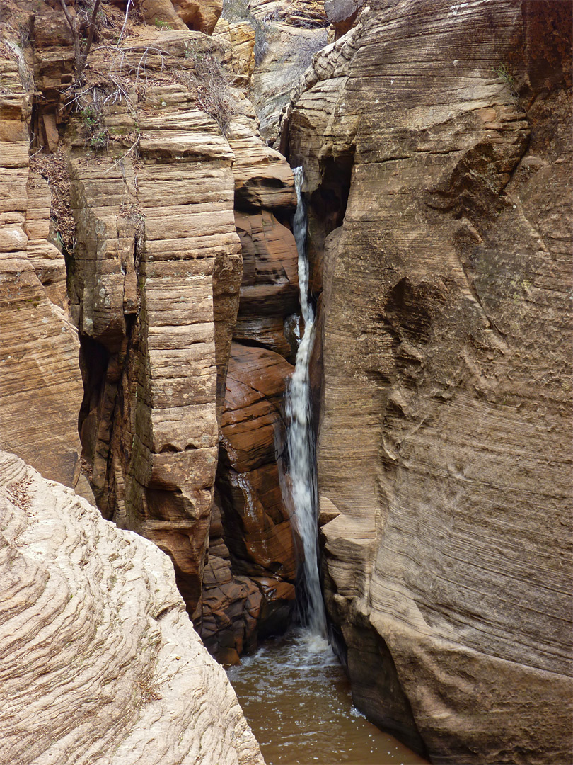 Waterfall and pool