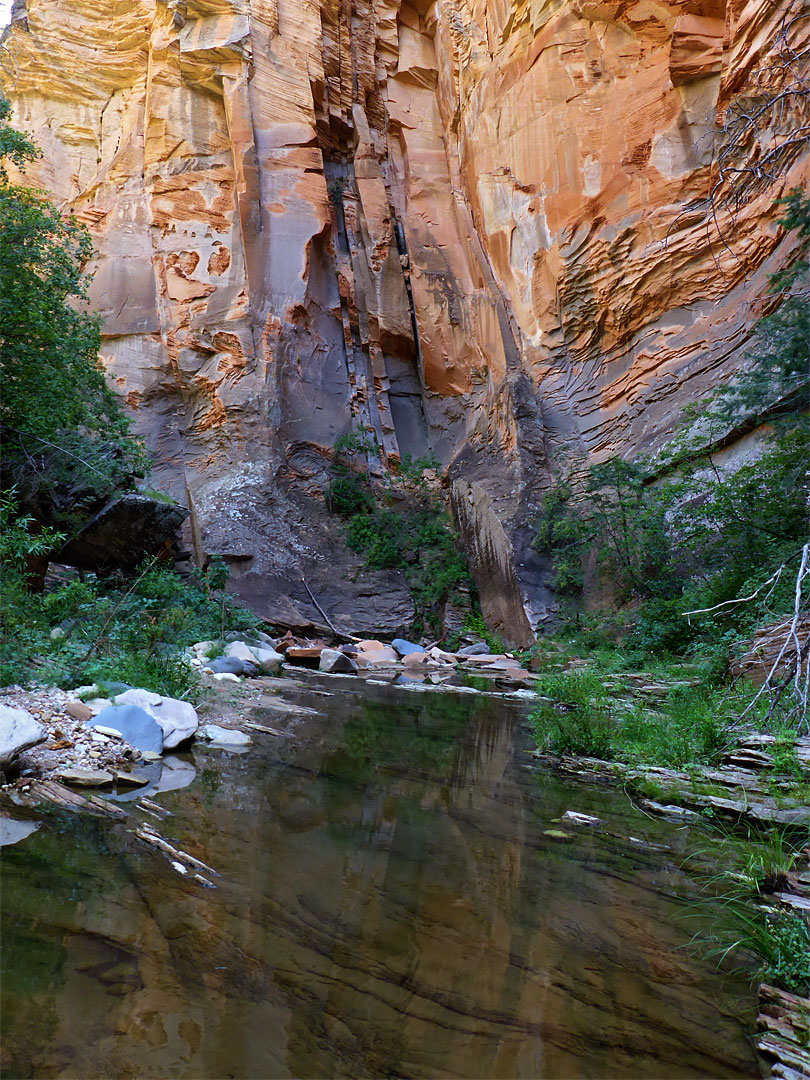 Fractured cliff