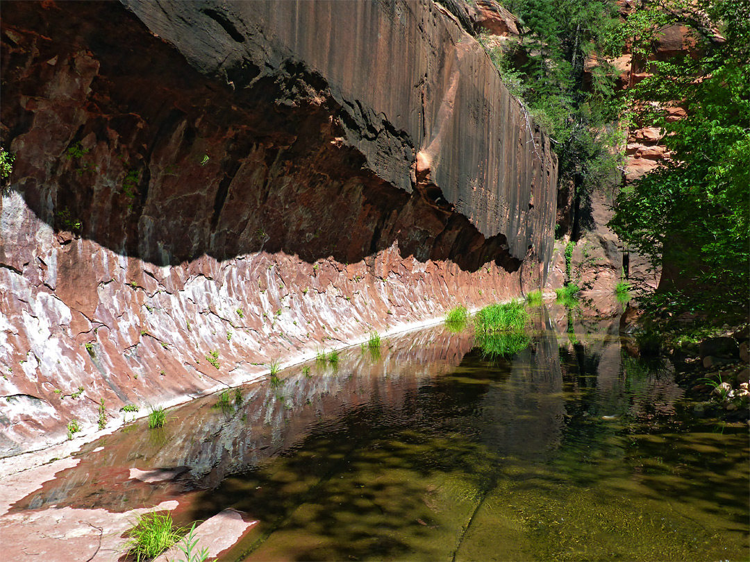 Water-carved cliff