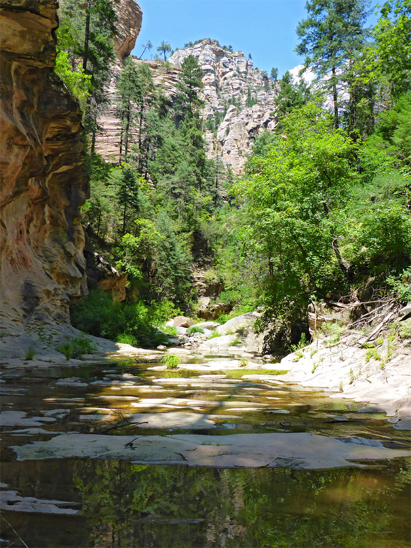 Flat canyon floor