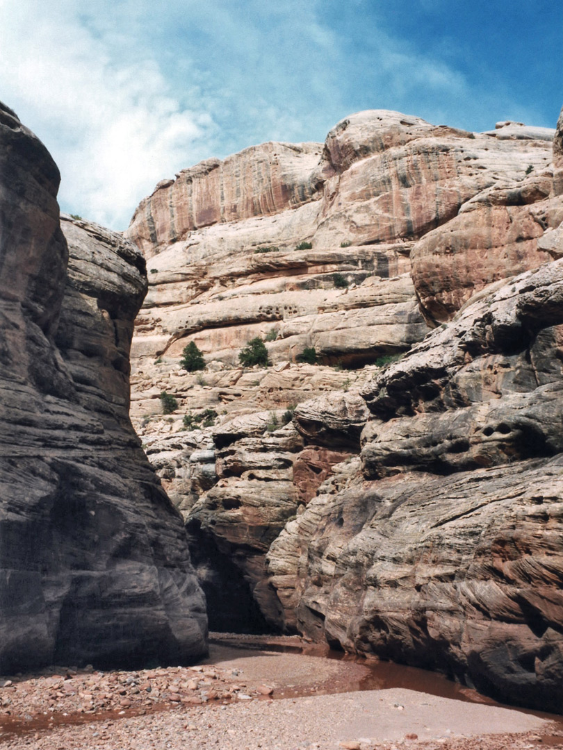 Entrance to a narrow passage