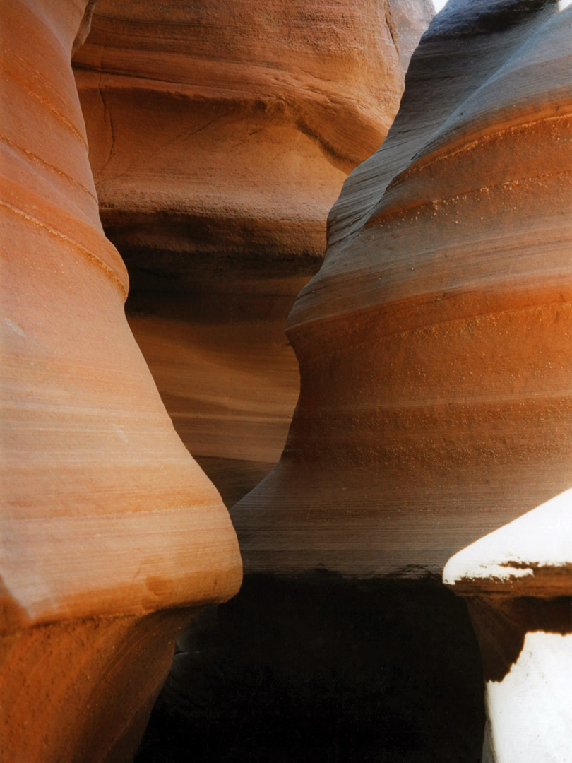 Rocks in the lower canyon