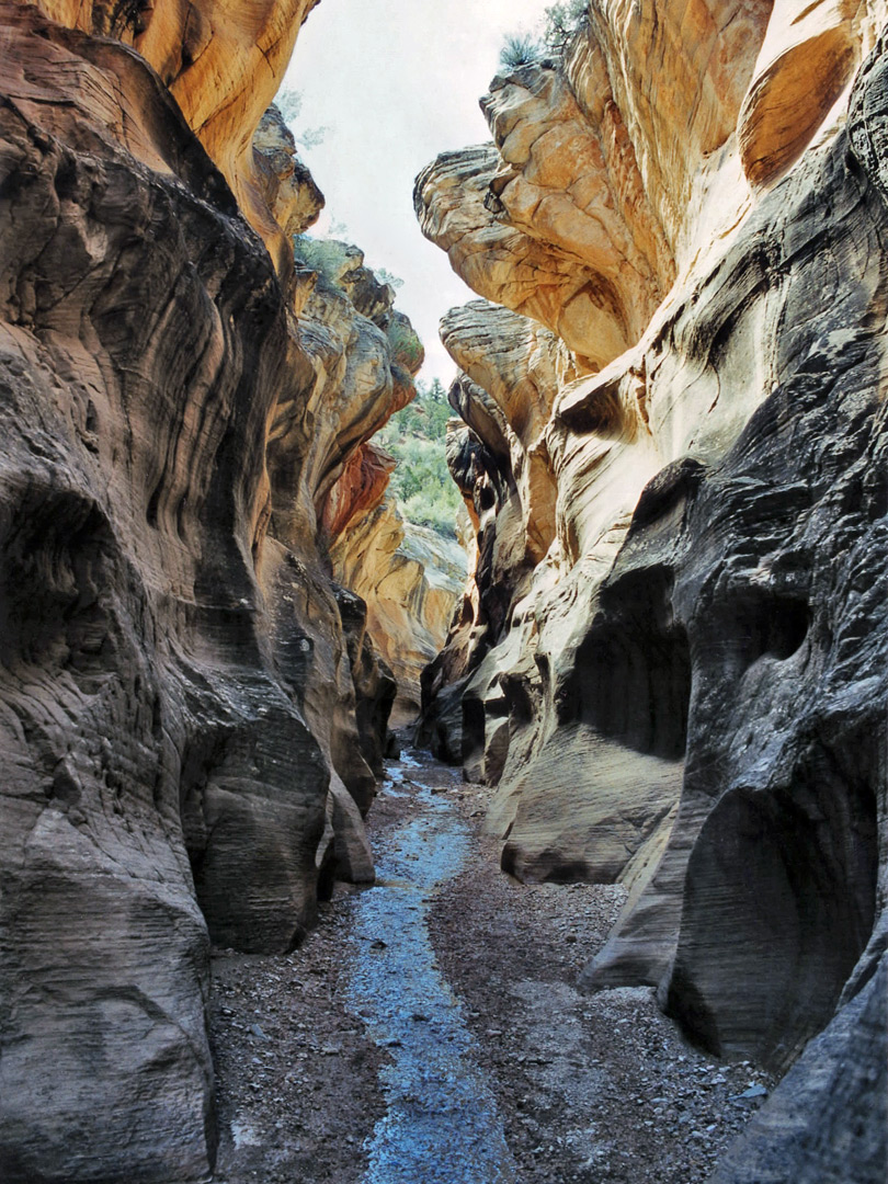 Overhanging cliffs