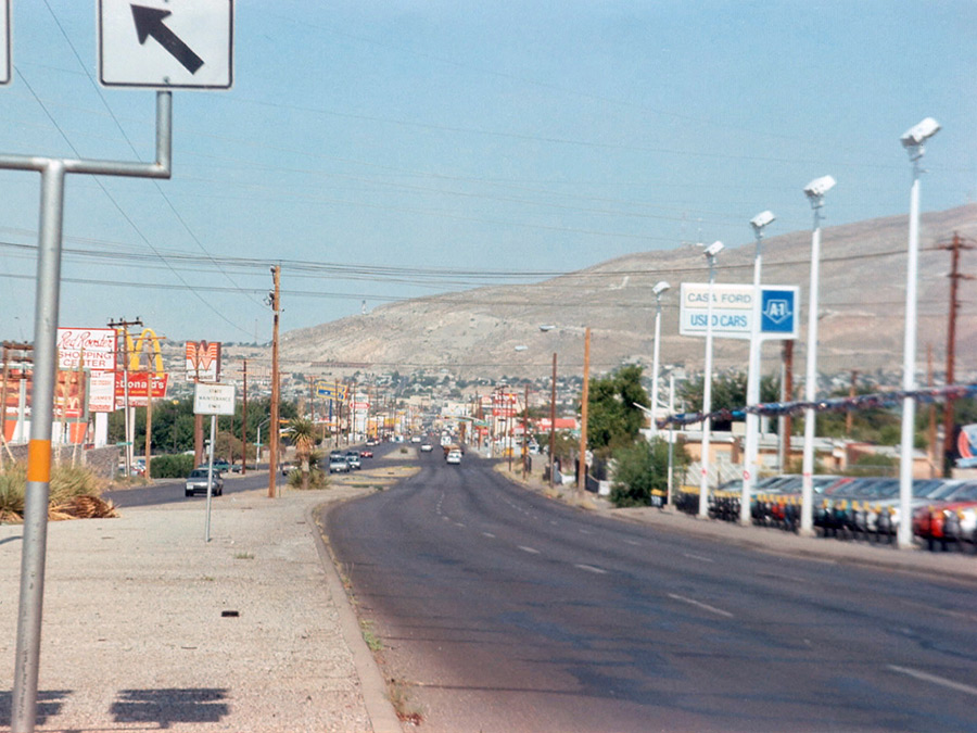 Approaching the city from the east